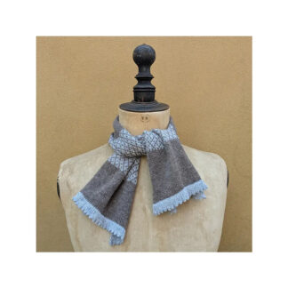 Cashmere & Linen necktie “Elk + Vintage Blue”