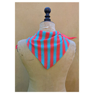 NEW Cashmere + Cotton Neckerchief “Starfish + Tourmaline Stripes”