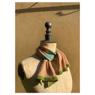 Odyssey Cashmere + Cotton Necktie “Brown Sugar, Tourmaline + Picholine”