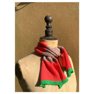 Odyssey Cashmere + Cotton Necktie “Starfish, Tourmaline + Parrot”