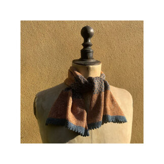 Cashmere & Linen Necktie “Vicuña + Aqua Grey”