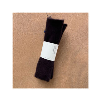 Cashmere + Merino Fingerless Mittens “Dark Brown”