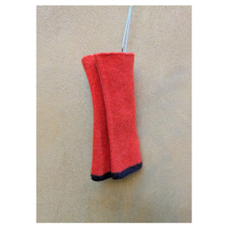 Fingerless Mittens “Furnace + Dark Brown”