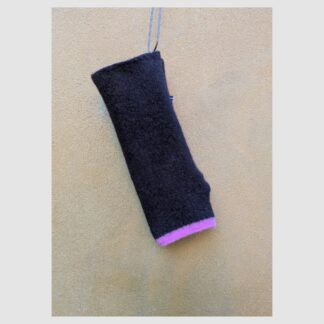 Fingerless Mittens “Dark Brown + Pimpinella”